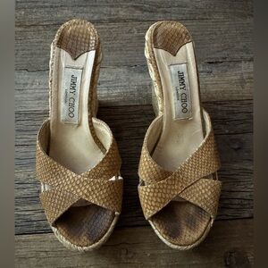 JIMMY CHOO PLATFORM WEDGES. SIZE 8. 💛